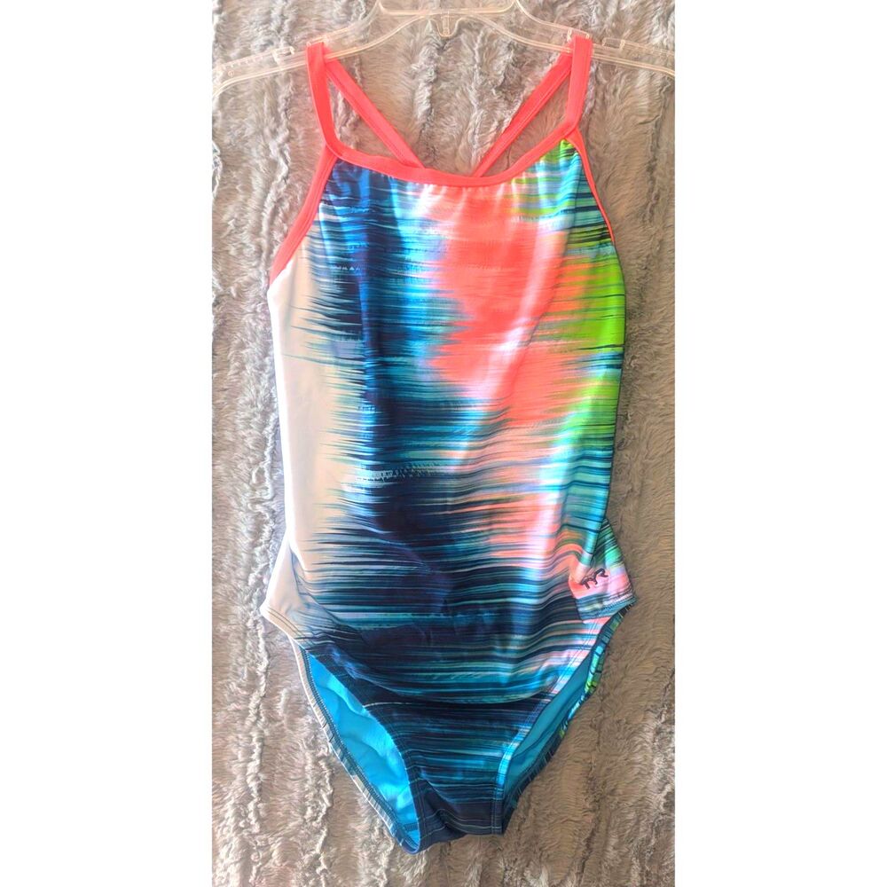 TYR Durafast Elite Diamondfit One Piece Swimsuit Size XL Size 38 Competitive